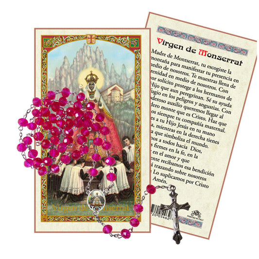 Nuestra Senora de Monserrate La, Rosary and Prayer Card