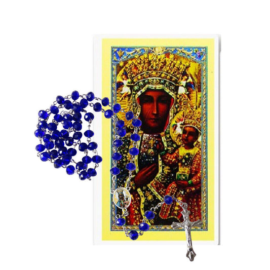 Our Lady of Czestochowa Patron of Poland Rosary and Prayer Card