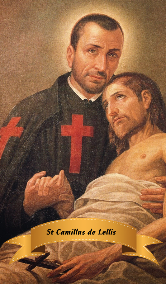 St Camillus of Lellis Blessed By His Holiness Laminated Holy Card