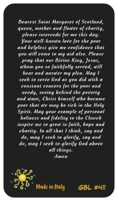 Saint Margaret of Scotland The Pearl of Scotland Porcelain Altar Tile Plaque Includes Easel