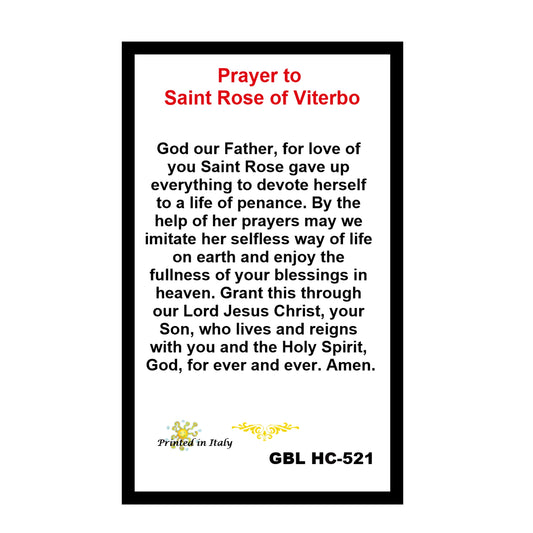 Saint Rose of Viterbo patron saint of exiles, people rejected by religious orders