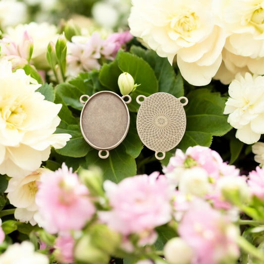 Special Order Request for Rosary Centerpiece Center piece 18mm x 25mm Silver bronze gold copper