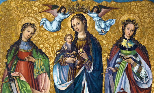 Mary and Child with Saints Felicity and Perpetua (Sacra Conversazione) | Anonymous Saints Perpetua and
