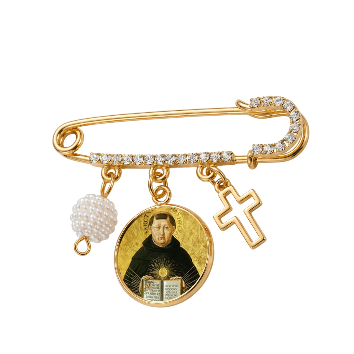 Saint Thomas Aquinas Santo Tomás de Aquino Patrono de los Estudiantes Broche