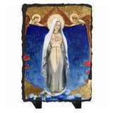 Our Lady Star of The Seas Stella Maris Stone Slate Plaque Altar