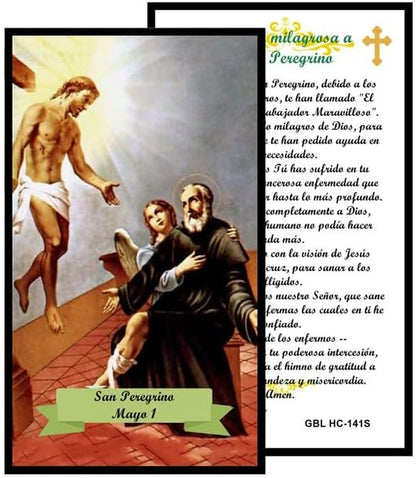 San Peregrino Rosario Católico de Piedra Natural Tiger Eye, Cuentas de Oración con Crucifijo Plateado y Medalla Central, Cadena Resistente para Uso Diario y Regalos Religiosos