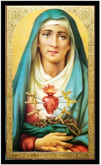 Nuestra Señora de los Dolores Rosario Católico de Piedra Natural Tiger Eye, Cuentas de Oración con Crucifijo Plateado y Medalla Central, Cadena Resistente para Uso Diario y Regalos Religiosos