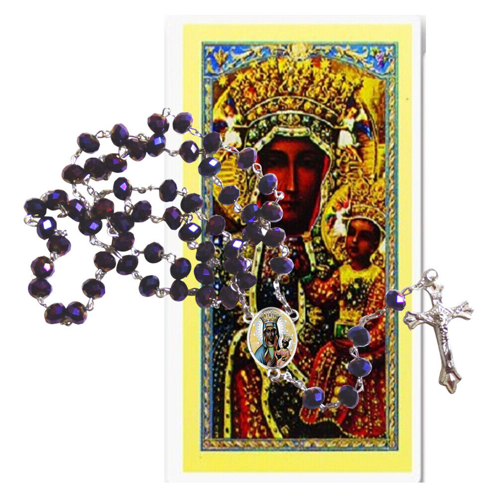 Our Lady of Czestochowa Patron of Poland Rosary and Prayer Card