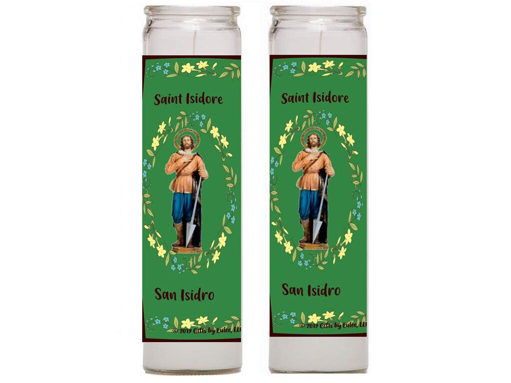 Isidro Labrador Isidore The Farm Labourer Set of 2 or 4 Candles 2 o 4 Velas