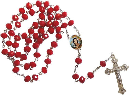 Saint Kateri Tekakwitha Lily of The Mohawks Red Round Beads