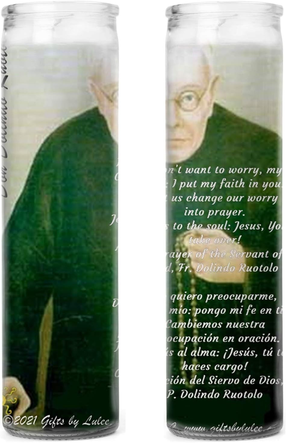 Don Dolindo Ruotolo The Surrender Novena Prayer Card Candles Set of 2 or 4