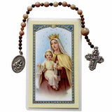 Our Lady of Mount Carmel Rosary Chaplet & Prayer Card and Free Brown Scapular