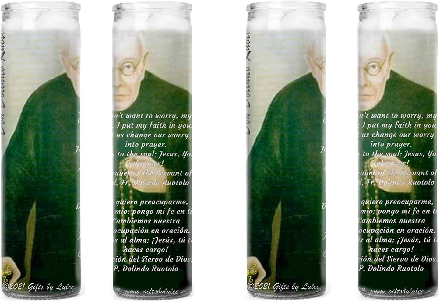 Don Dolindo Ruotolo The Surrender Novena Prayer Card Candles Set of 2 or 4
