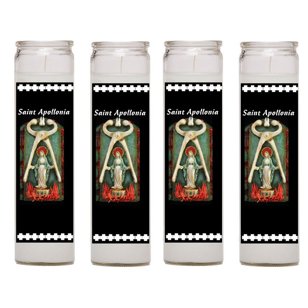 Saint Apollonia Patron of Dentists & Those with Dental Disease 2 or 4 Candle Set