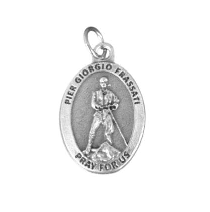 St Pier Giorgio Frassati Patron Saint of Students Young Catholics Mountaineers Medal and prayer card Canonized on Sept 6 2025