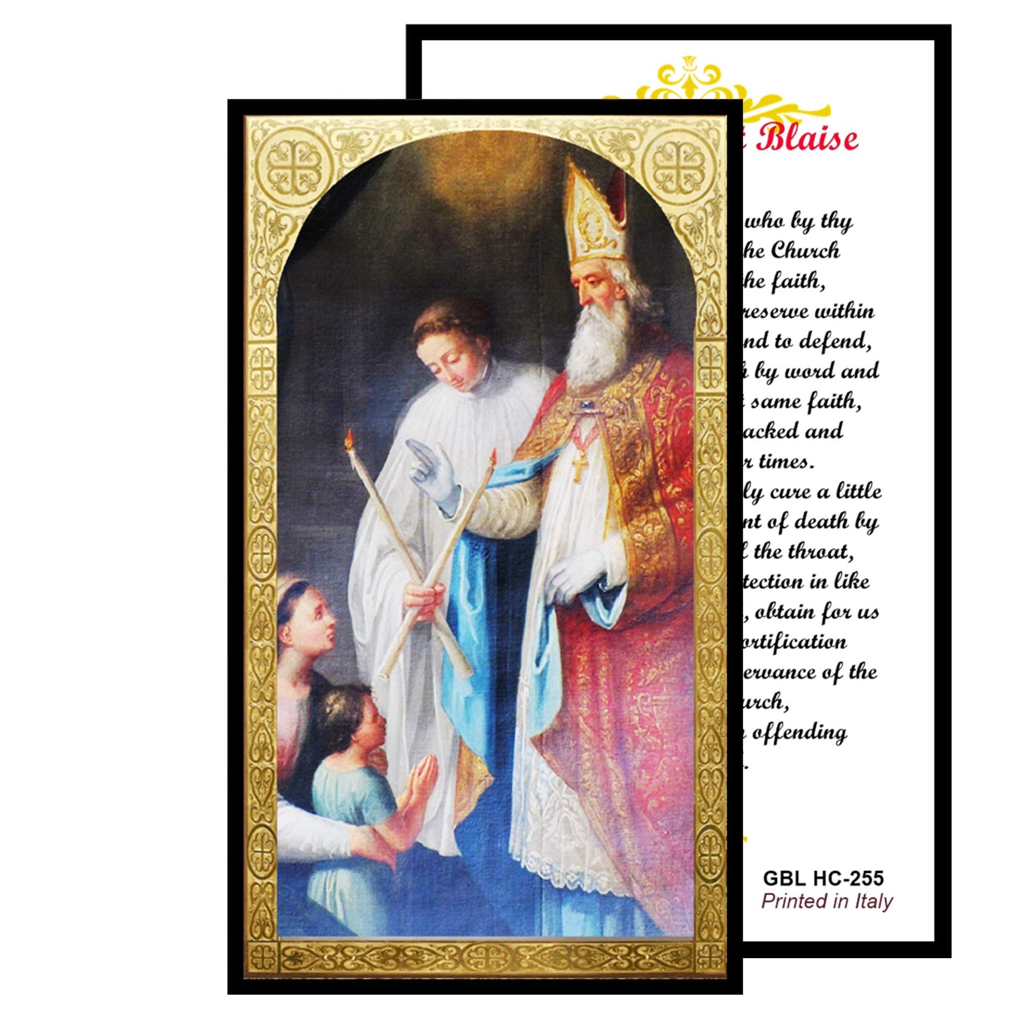 Saint Blaise Patron of Those with Throat Ailments Handcrafted Smoke Quartz Crystal Rosary with Silver‑Plated Crucifix and Color Image Centerpiece – Cross Pater Nosters and Prayer Card Included