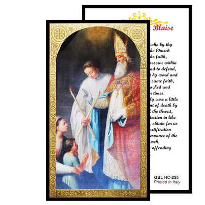 Saint Blaise Patron of Those with Throat Ailments Handcrafted Smoke Quartz Crystal Rosary with Silver‑Plated Crucifix and Color Image Centerpiece – Cross Pater Nosters and Prayer Card Included