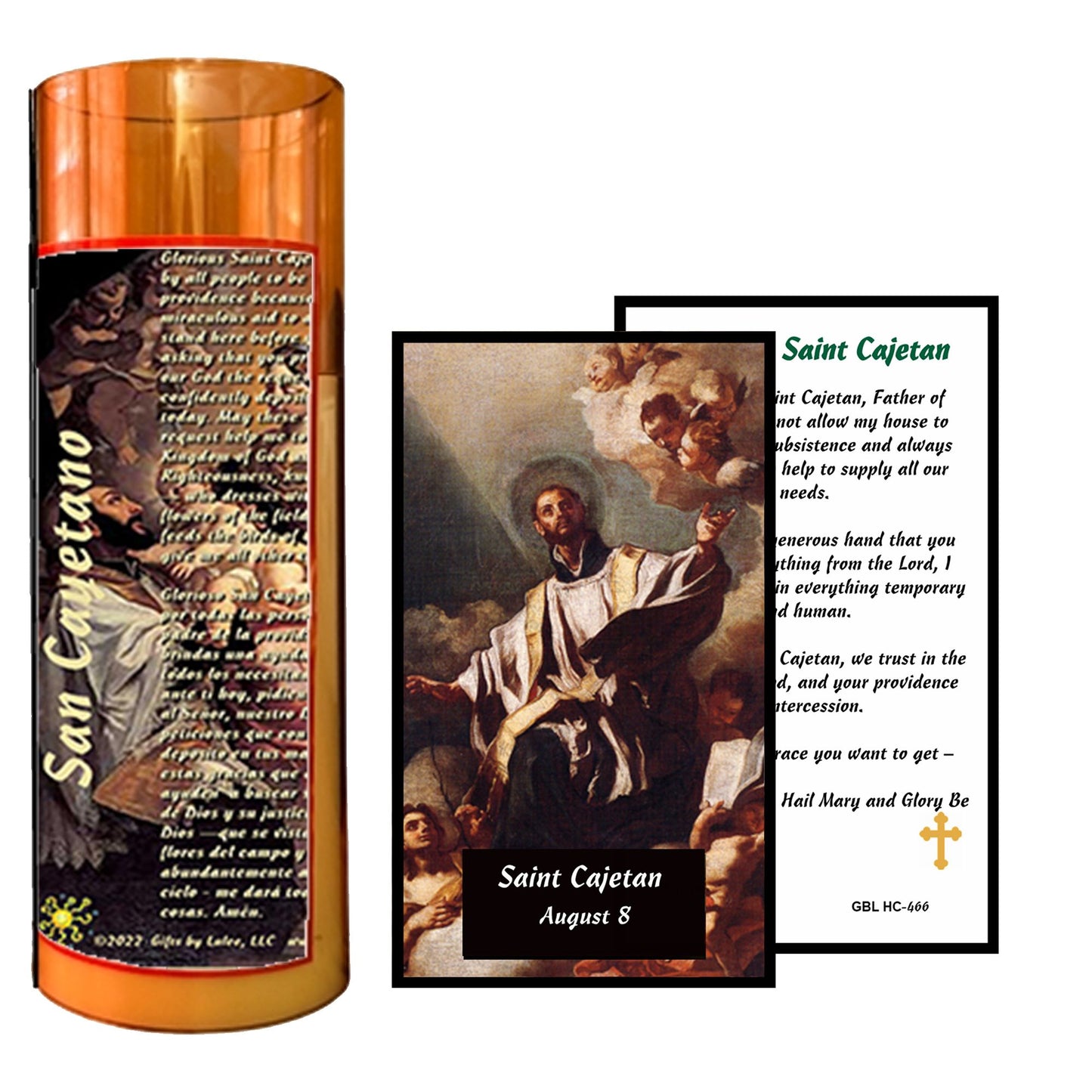 San Cayetano Flameless LED Acrylic Pillar Candle with Flickering Flame Battery Operated great for places where an open flame is not allowed hospitals nursing homes dorms-Batteries included