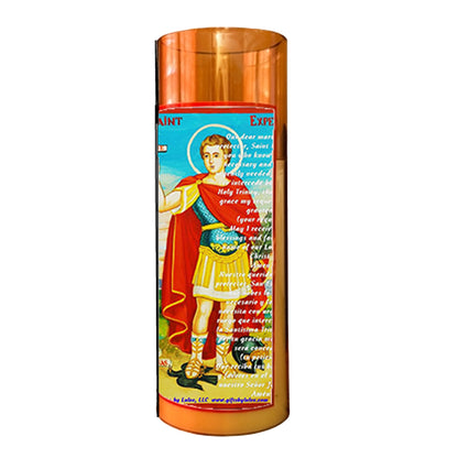 Expeditus Expedito LED Acrylic Pillar Candle with Flickering Flame Battery Operated great for places where an open flame is not allowed hospitals nursing homes dorms-Batteries included