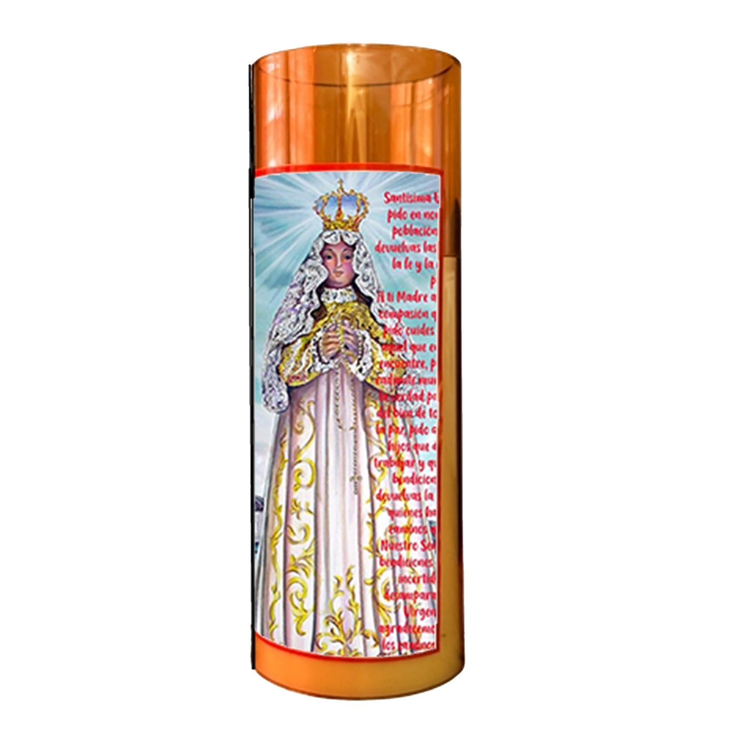 Valle LED Acrylic Pillar Candle with Flickering Flame Battery Operated great for places where an open flame is not allowed hospitals nursing homes dorms-Batteries included