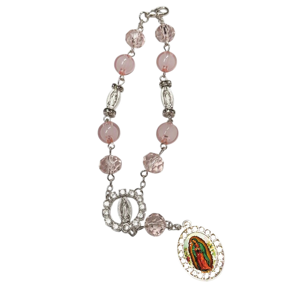 Our Lady of Guadalupe Charm Bracelet, Catholic Purse Charm, Backpack Accessory, Rearview Mirror Hanging, Religious Gift for Women