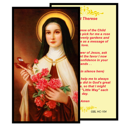 Thérèse of Lisieux LED Acrylic Pillar Candle with Flickering Flame Battery Operated great for places where an open flame is not allowed hospitals nursing homes dorms-Batteries included