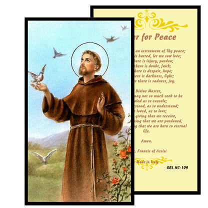 Saint Francis LED Acrylic Pillar Candle with Flickering Flame Battery Operated great for places where an open flame is not allowed hospitals nursing homes dorms-Batteries included