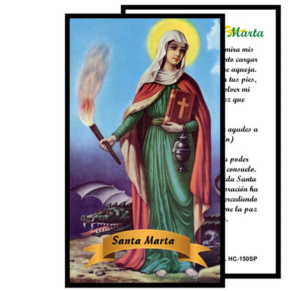 Saint Martha Patron of Cooks and Servants  Amethyst Faceted Rosary with prayer card