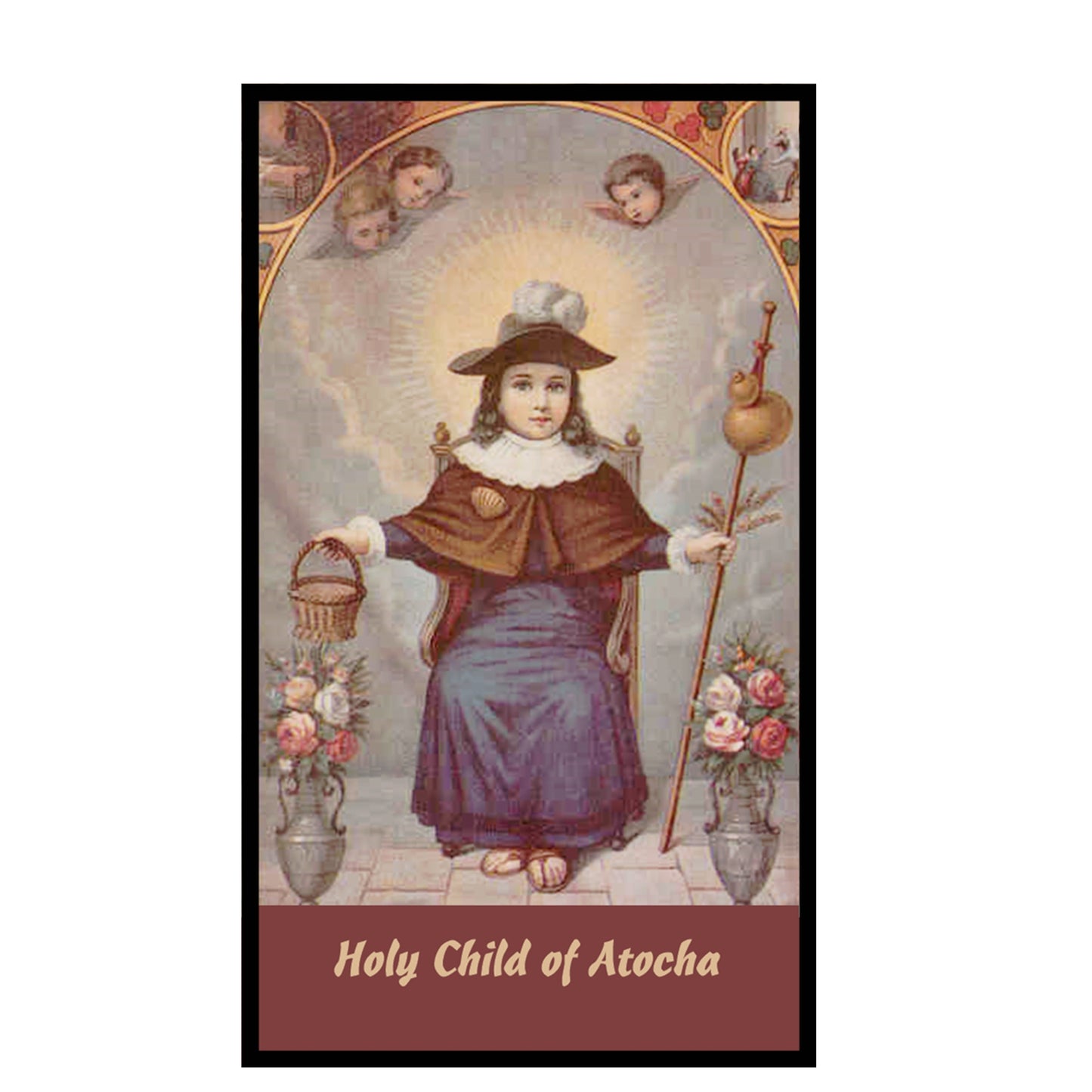 Holy Child of Atocha Infant of Atocha Nino de Atocha Blessed Laminated Italian Holy Card with Gold Accents