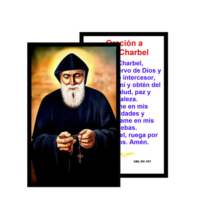 Saint Charbel Makhlouf Patron of Lebanon Laminated Prayer Card Blessed by His Holiness.