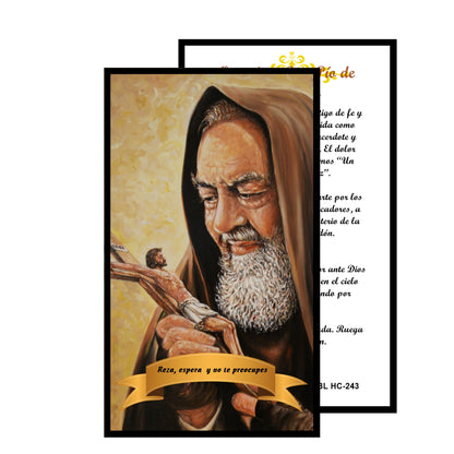 Padre Pio LED Acrylic Pillar Candle with Flickering Flame Battery Operated great for places where an open flame is not allowed hospitals nursing homes dorms-Batteries included