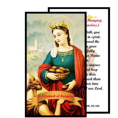 Saint Elizabeth of Hungary Patron of Widows and Widowers Blessed Prayer Card