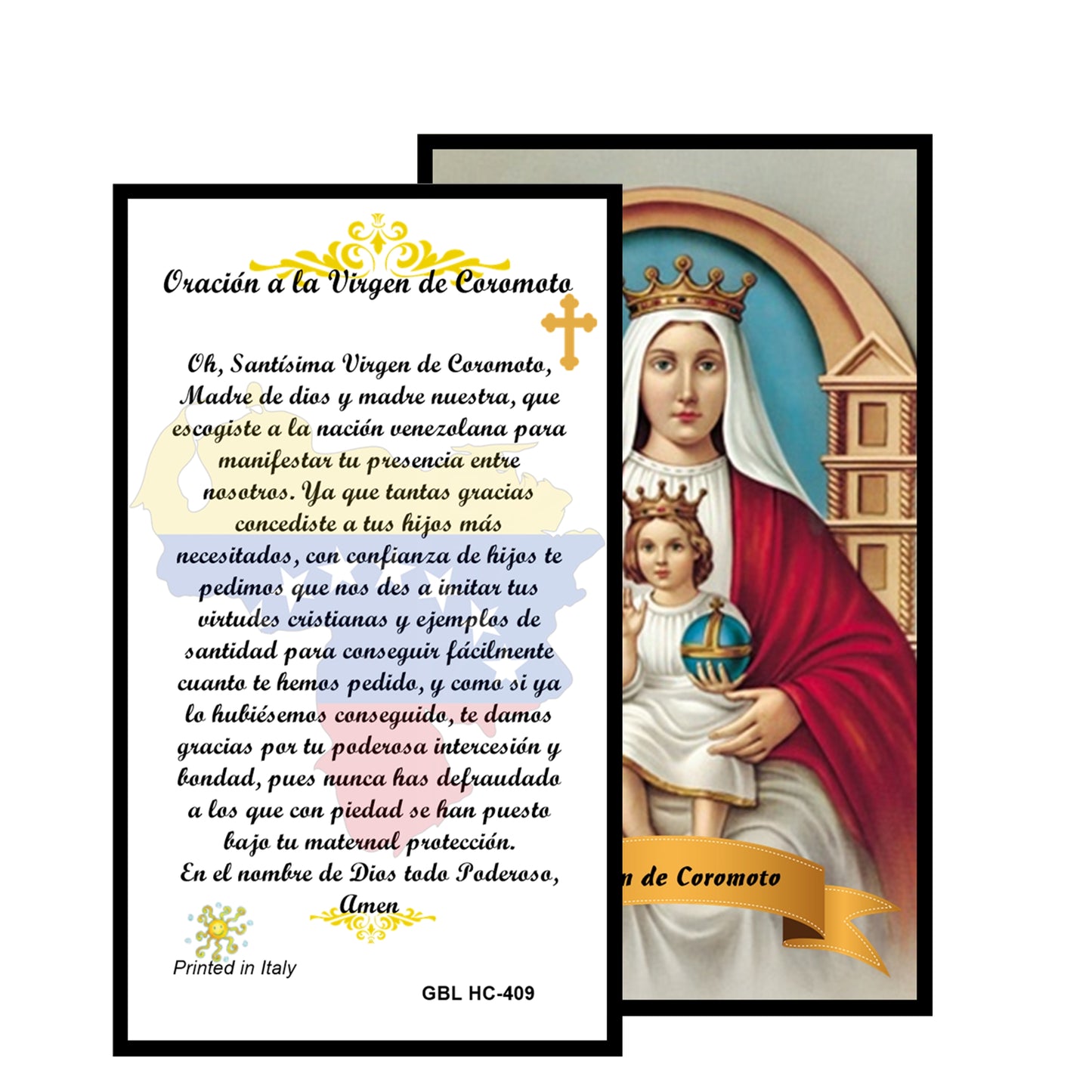 Our Lady of Coromoto LED Acrylic Pillar Candle with Flickering Flame Battery Operated great for places where an open flame is not allowed hospitals nursing homes dorms-Batteries included