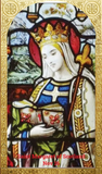 Saint Margaret of Scotland The Pearl of Scotland Porcelain Altar Tile Plaque  Includes Easel