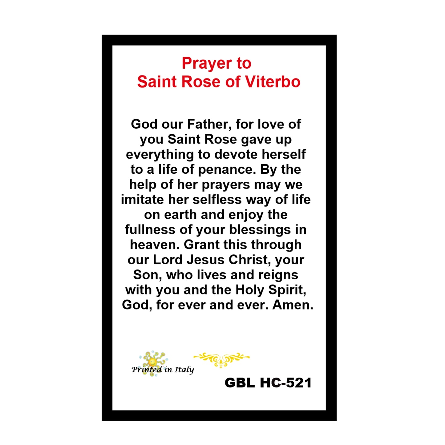 Saint Rose of Viterbo patron saint of exiles, people rejected by religious orders