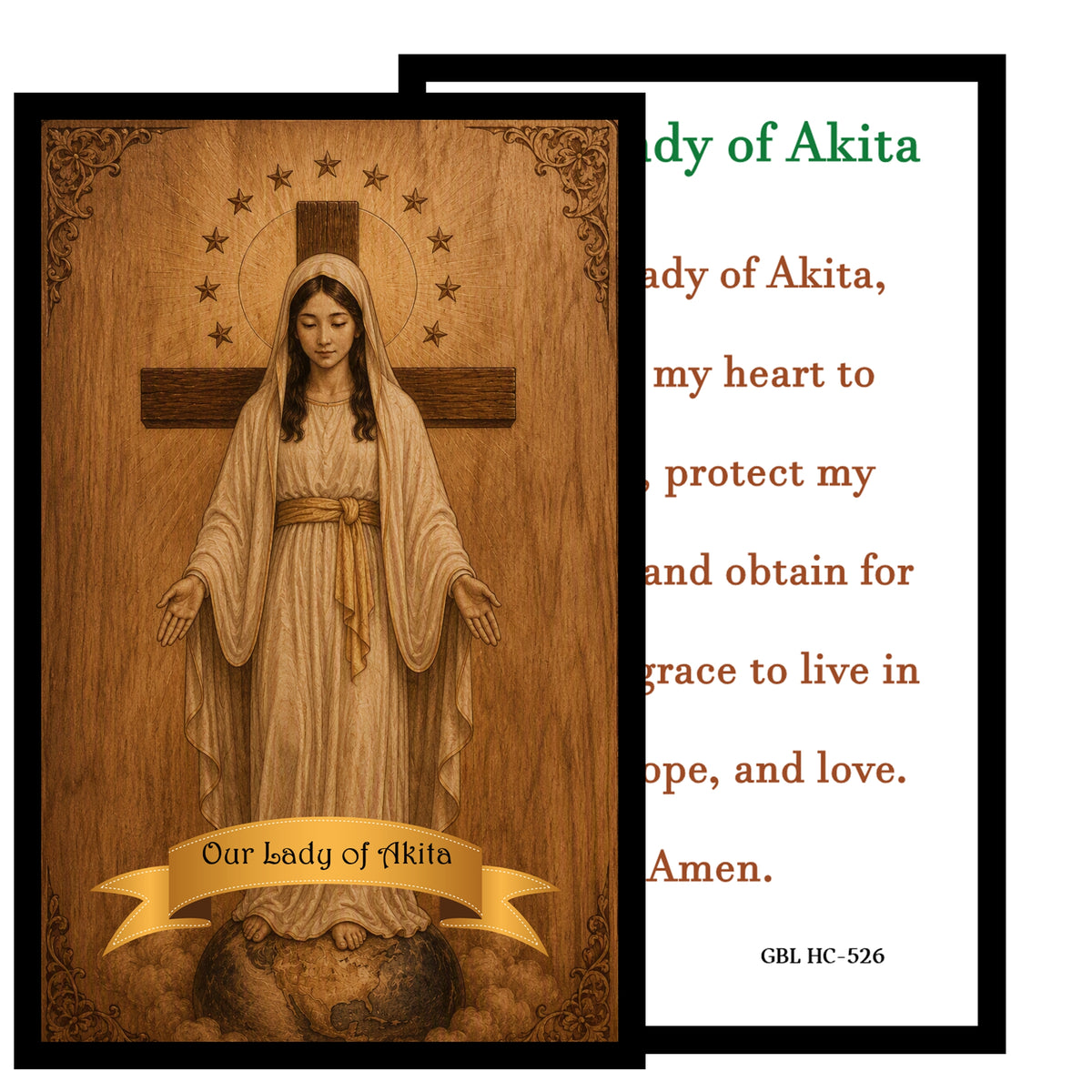 Our Lady of Akita Catholic Candle | Prayer, Peace, and Protection
