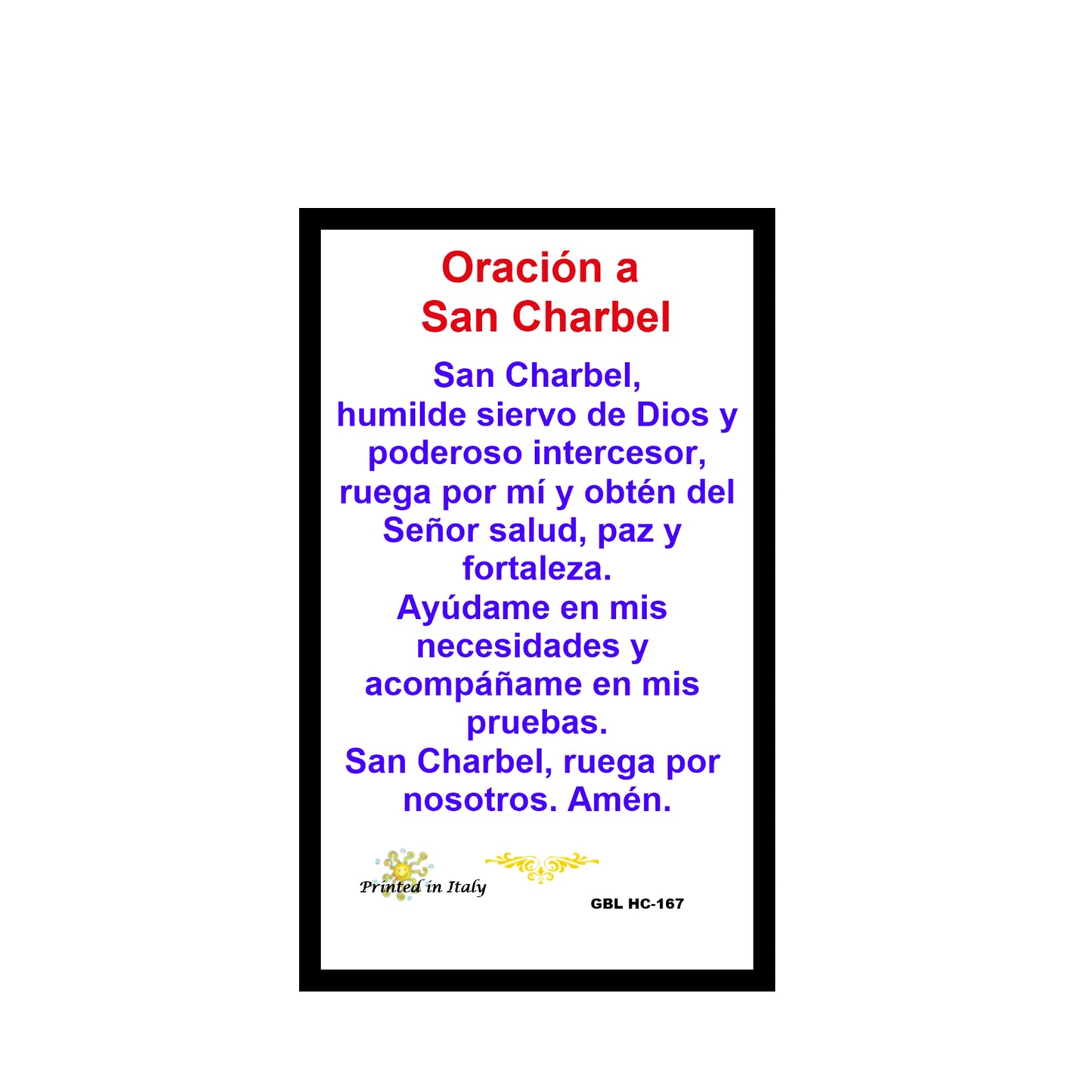 Saint Charbel Makhlouf Patron of Lebanon Laminated Prayer Card Blessed by His Holiness.