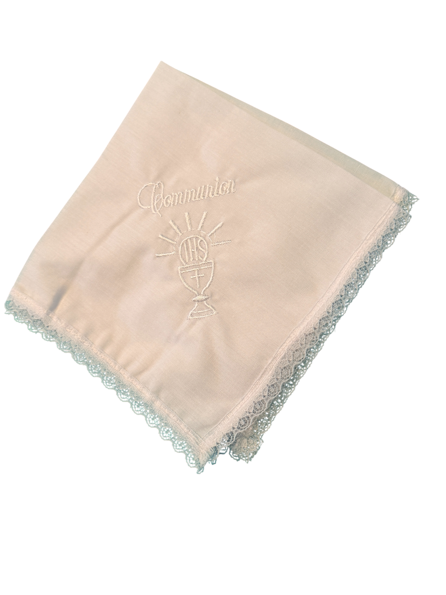 First Communion Keepsake Key to Our Lord Holy Eucharist and a Handkerchief