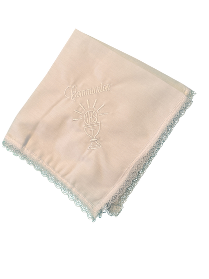 First Communion Keepsake Key to Our Lord Holy Eucharist and a Handkerchief