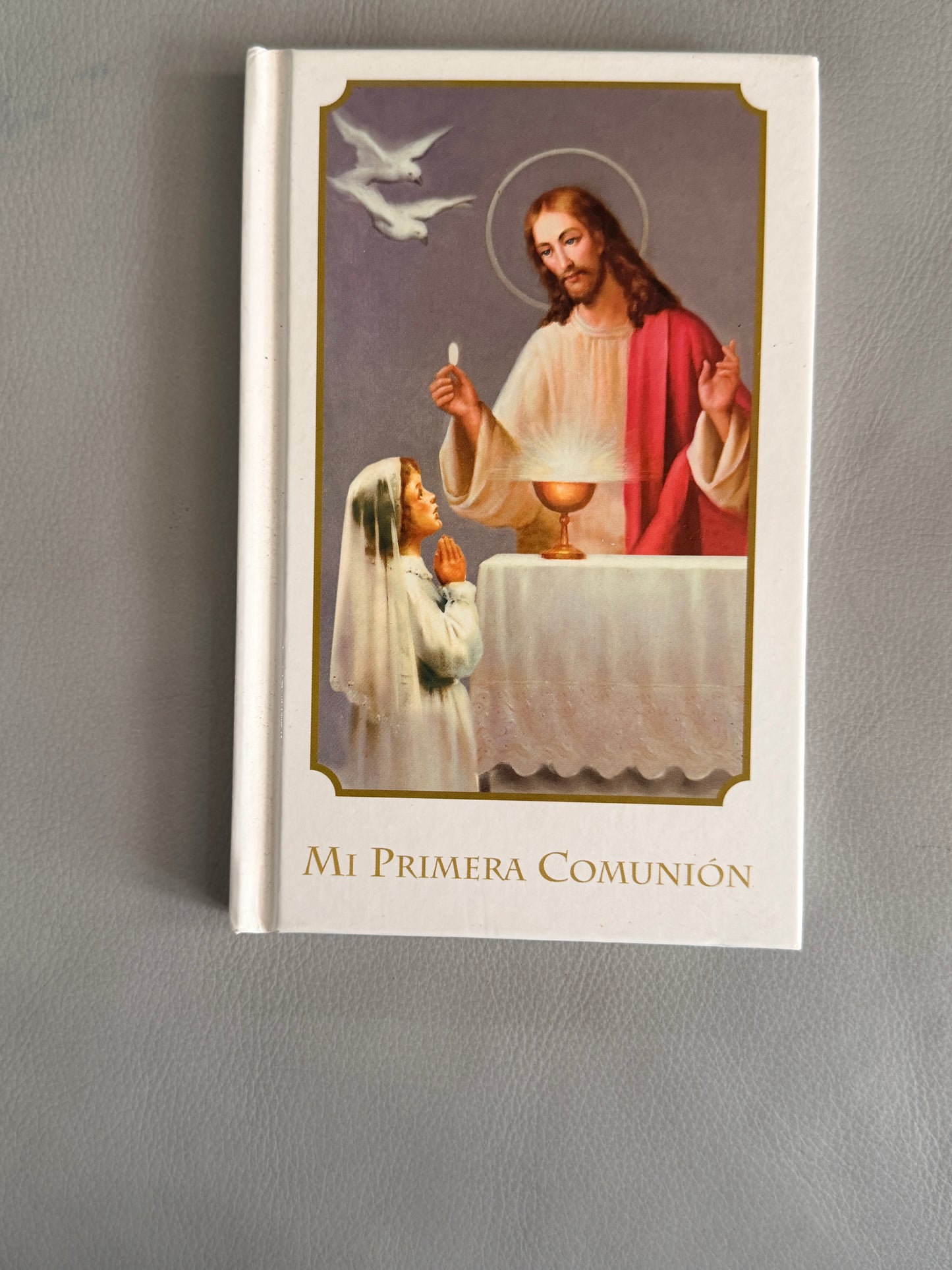 Memories First Holy Communion Set for Boys or Girls Book Rosary Scapular Pin Certificate Handkerchief