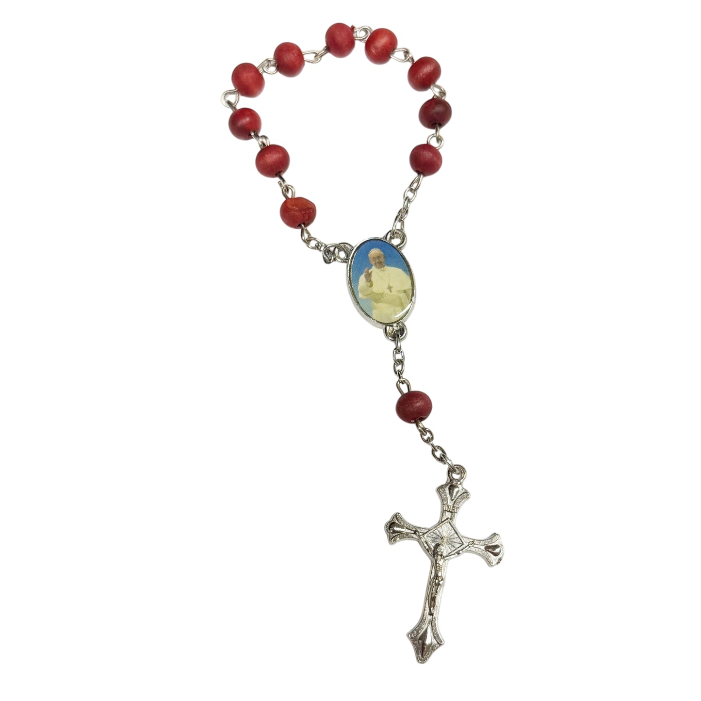 Pope Francis Rose-Scented Chaplet in Keepsake Case with Prayer Card