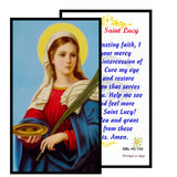 Saint Lucy San Lucy Santa Lucia Set of 2 or 4 Candles Set de 2 o 4 Veladoras Prayer in English and Spanish Oracion en Ingles y Espanol (2)