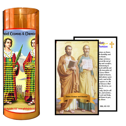 Cosme y Damián LED Acrylic Pillar Candle with Flickering Flame Battery Operated great for places where an open flame is not allowed hospitals nursing homes dorms-Batteries included