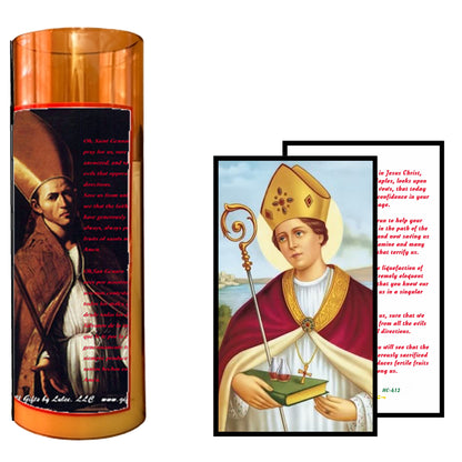 San Gennaro LED Acrylic Pillar Candle with Flickering Flame Battery Operated great for places where an open flame is not allowed hospitals nursing homes dorms-Batteries included