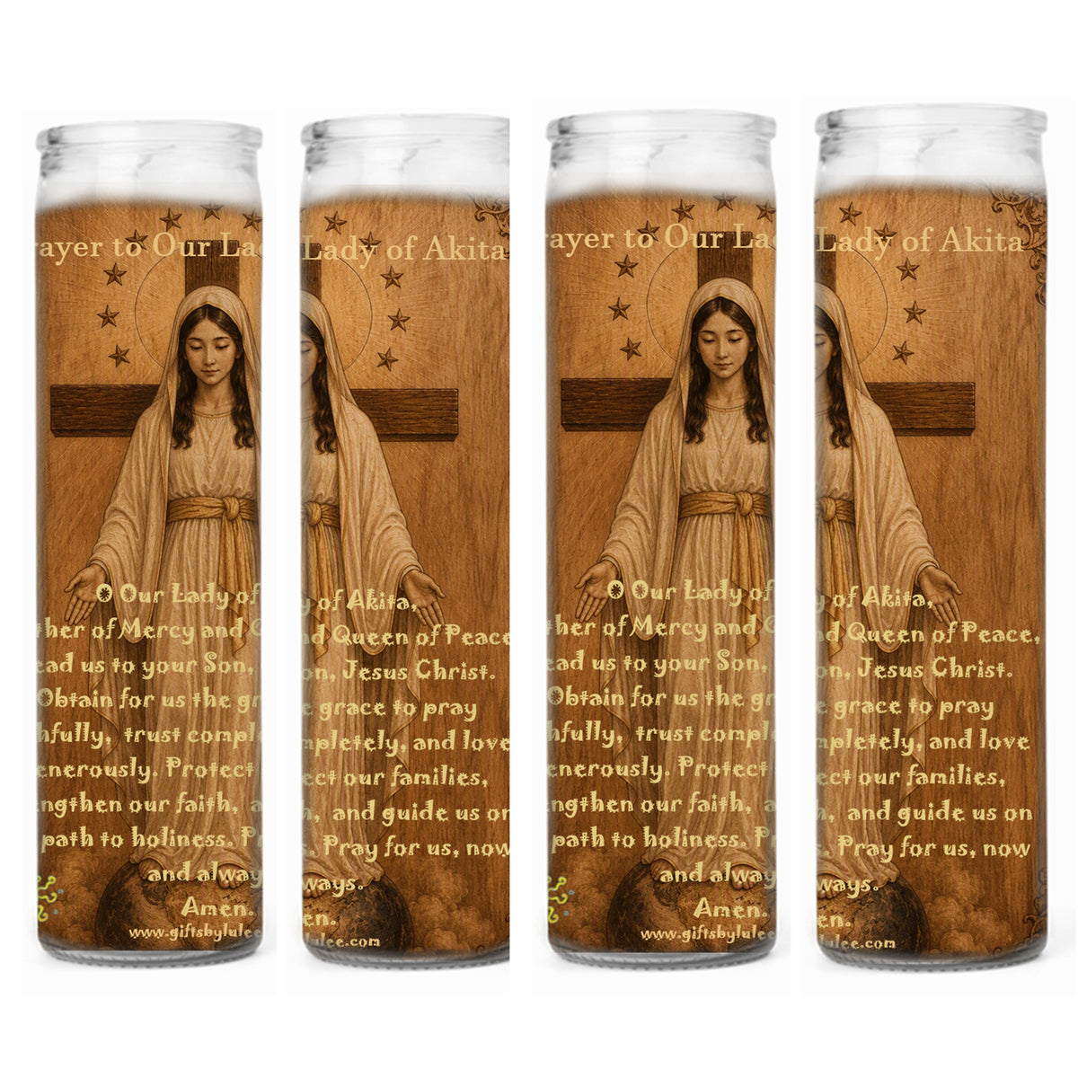 Our Lady of Akita Catholic Candle | Prayer, Peace, and Protection