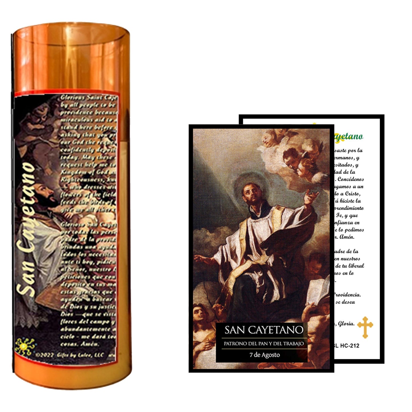 San Cayetano Flameless LED Acrylic Pillar Candle with Flickering Flame Battery Operated great for places where an open flame is not allowed hospitals nursing homes dorms-Batteries included