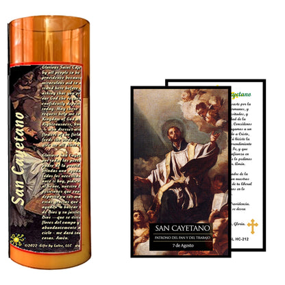 San Cayetano Flameless LED Acrylic Pillar Candle with Flickering Flame Battery Operated great for places where an open flame is not allowed hospitals nursing homes dorms-Batteries included