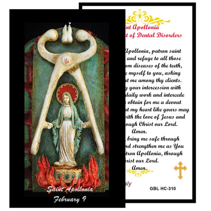 Saint Apollonia Patron Saint of Dentist Gold-Tone Saint Medal Safety Pin Brooch