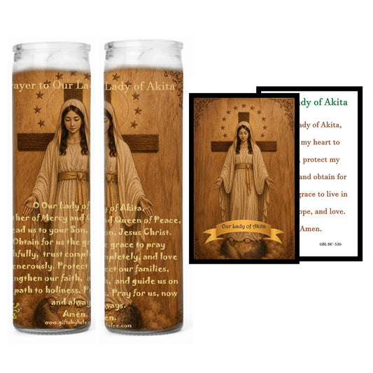 Our Lady of Akita Catholic Candle | Prayer, Peace, and Protection