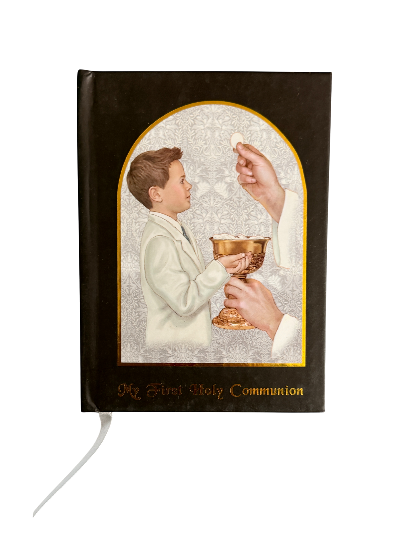 Memories First Holy Communion Set for Boys or Girls Book Rosary Scapular Pin Certificate Handkerchief